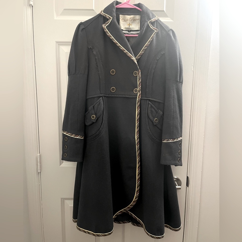 Wool Coat. Medium. Long. Good Condition. Very Warm. Cat Friendly Home.